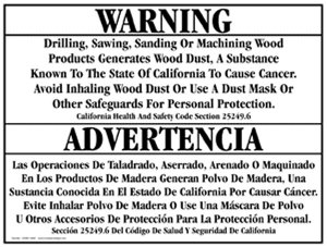 wood dust warning